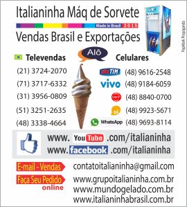 Contatos para comprar as Máquinas de Sorvete #Italianinha no Brasil www.grupoitalianinha.com.br